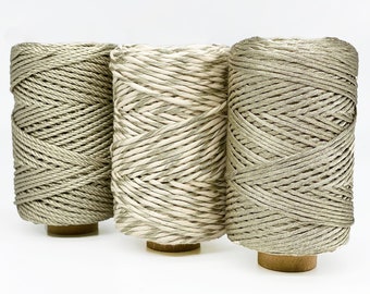 Metallic Macrame Cord, WHITE GOLD, Rope, Mix Macrame String, Weaving Supplies, Fibre Supplies, Fibre Arts