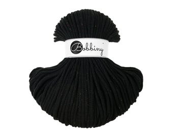 Midnight Dust 5mm Braided Cotton Cord for Macramé, Crochet, Weaving (100m)