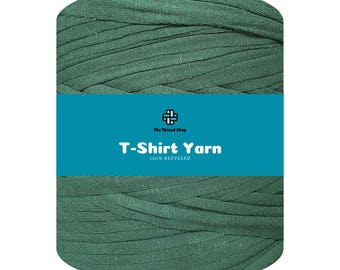 120 Meters - Forest - Thread Shop T-Shirt Yarn 100% Recycled, Fast Delivery - For Crochet