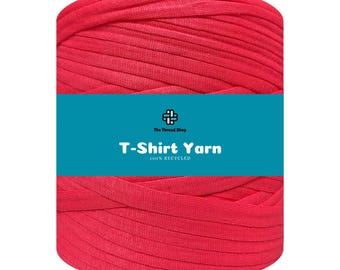 120 Meters - Hot Pink - Thread Shop T-Shirt Yarn 100% Recycled, Fast Delivery - For Crochet