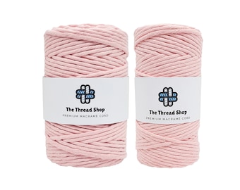 3mm, 5mm Macrame Cord, BLOSSOM, 100 Meters, Single Twist, 100% Recycled Cotton, Macrame String, Macrame Supplies, Weaving Supplies