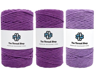 3mm, 5mm Macrame Cord, DAMSON & HEATHER, 100 Meters, Single Twist, 100% Recycled Cotton, Macrame String, Macrame Supplies, Weaving Supplies