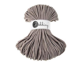 Coffee 5mm Braided Cotton Cord for Macramé, Crochet, Weaving (100m)