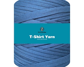 120 Meters - Petrol Blue - Thread Shop T-Shirt Yarn 100% Recycled, Fast Delivery - For Crochet