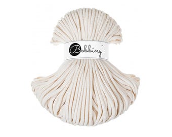 Natural 5mm Braided Cotton Cord for Macramé, Crochet, Weaving (100m)