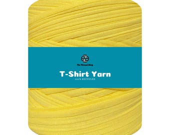 120 Meters - Daffodil - Thread Shop T-Shirt Yarn 100% Recycled, Fast Delivery - For Crochet