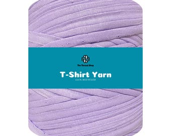120 Meters - Lilac - Thread Shop T-Shirt Yarn 100% Recycled, Fast Delivery - For Crochet