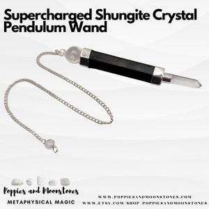 Supercharged Shungite Crystal Pendulum Wand