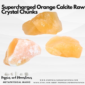 Supercharged Orange Calcite Raw Crystal Chunks