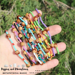 Pulsera de cuentas fantasma y bayas de enebro - Protección chamánica con infusión de Reiki imagen 4