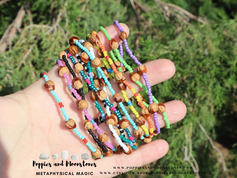 Pulsera de cuentas fantasma y bayas de enebro - Protección chamánica con infusión de Reiki imagen 4