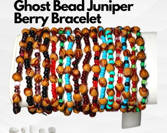 Ghost Bead Juniper Berry Bracelet