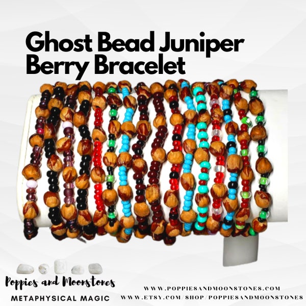 Ghost Bead Juniper Berry Bracelet