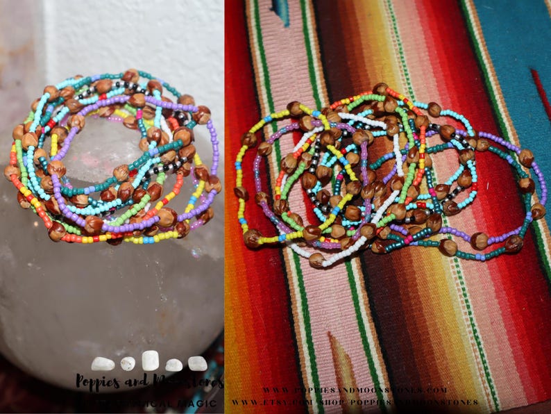 Pulsera de cuentas fantasma y bayas de enebro - Protección chamánica con infusión de Reiki imagen 6