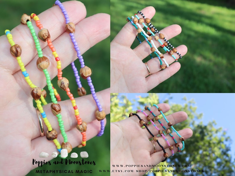 Pulsera de cuentas fantasma y bayas de enebro - Protección chamánica con infusión de Reiki imagen 5
