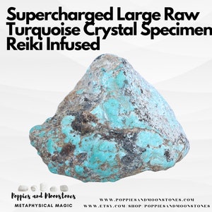 Supercharged Large Raw Turquoise Crystal Specimen