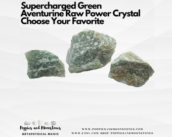 Supercharged Green Aventurine Raw Power Crystal Choose Your Favorite