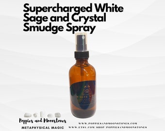 Spray de manchas sagradas con salvia blanca y cristales supercargados