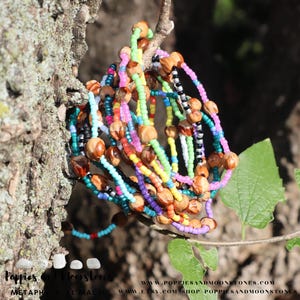 Pulsera de cuentas fantasma y bayas de enebro - Protección chamánica con infusión de Reiki imagen 7