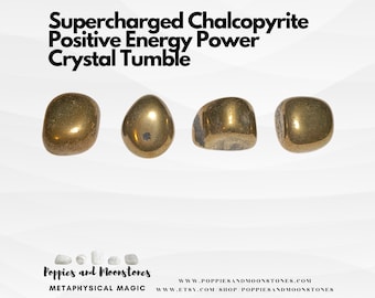 Supercharged Chalcopyrite Positive Energy Power Crystal Tumble