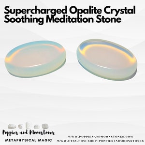 Supercharged Opalite Crystal  Soothing Meditation Stone Worry Stone Pocket Stone