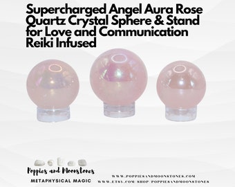 Supergeladener Engel, Aura, Rosenquarz Kristallkugel und stehen für Liebe und Kommunikation