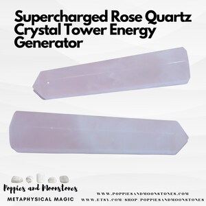 Supercharged Rose Quartz Crystal Tower Energy Generator