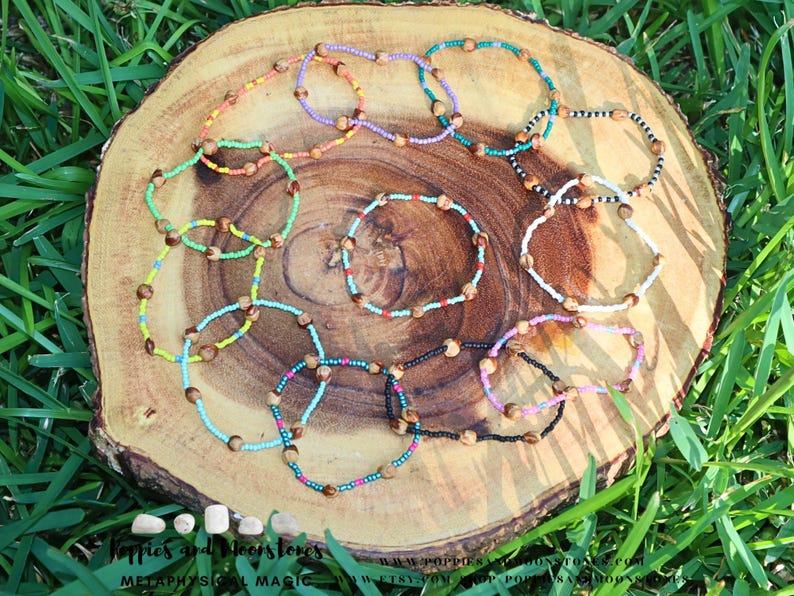 Pulsera de cuentas fantasma y bayas de enebro - Protección chamánica con infusión de Reiki imagen 8