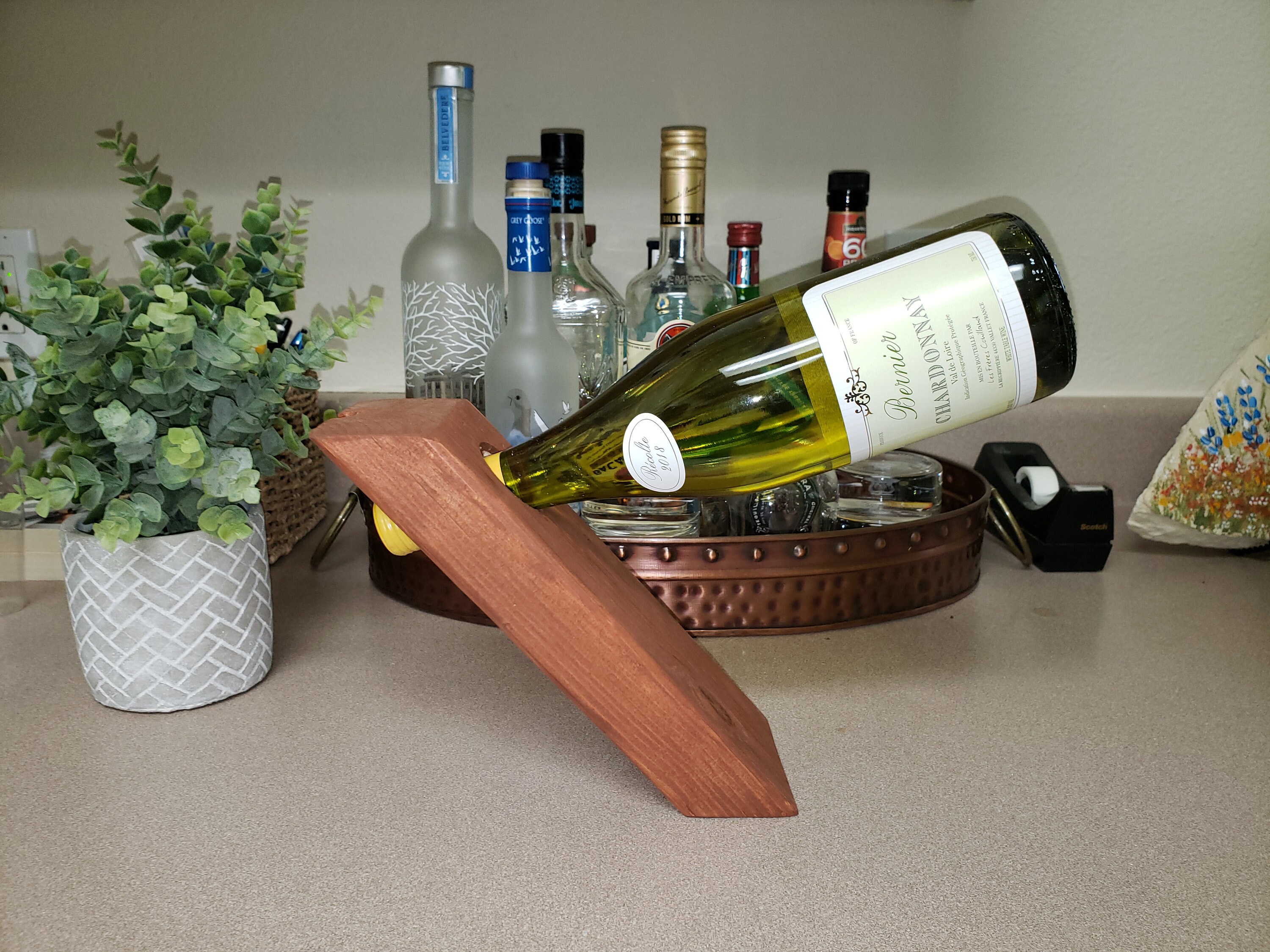 Floating Wine Bottle Holder Etsy