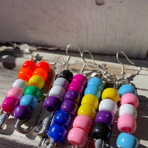 Discreet Pride Safety Pin Earrings