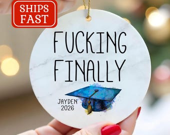 Personalized Graduation Ornament, Name and Year Keepsake