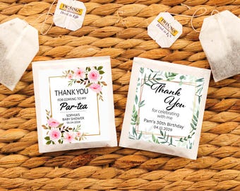 Personalized Tea Bag Favors with Custom Label - Wedding Tea, Baby Shower, Bridal Shower Tea Party, Tea Favors, Perfect Blend,Love is brewing