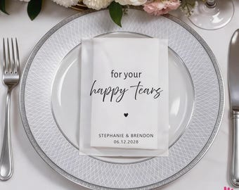 Personalized Wedding Favor Bags – Happy Tears Ceremony Favors for Guests, Custom Wedding Reception Essentials