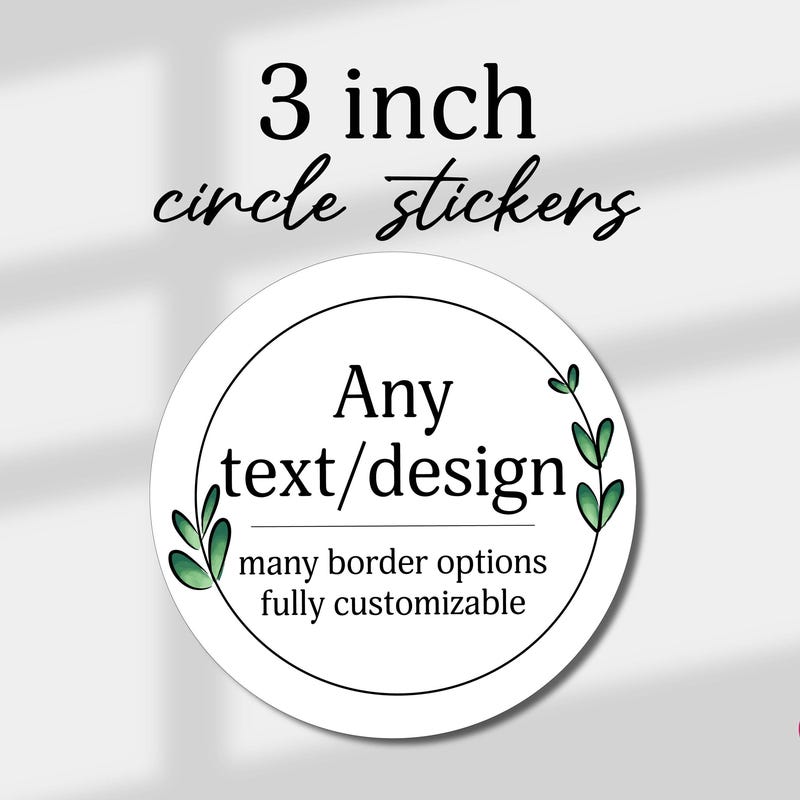 3x3 Custom Stickers - Etsy