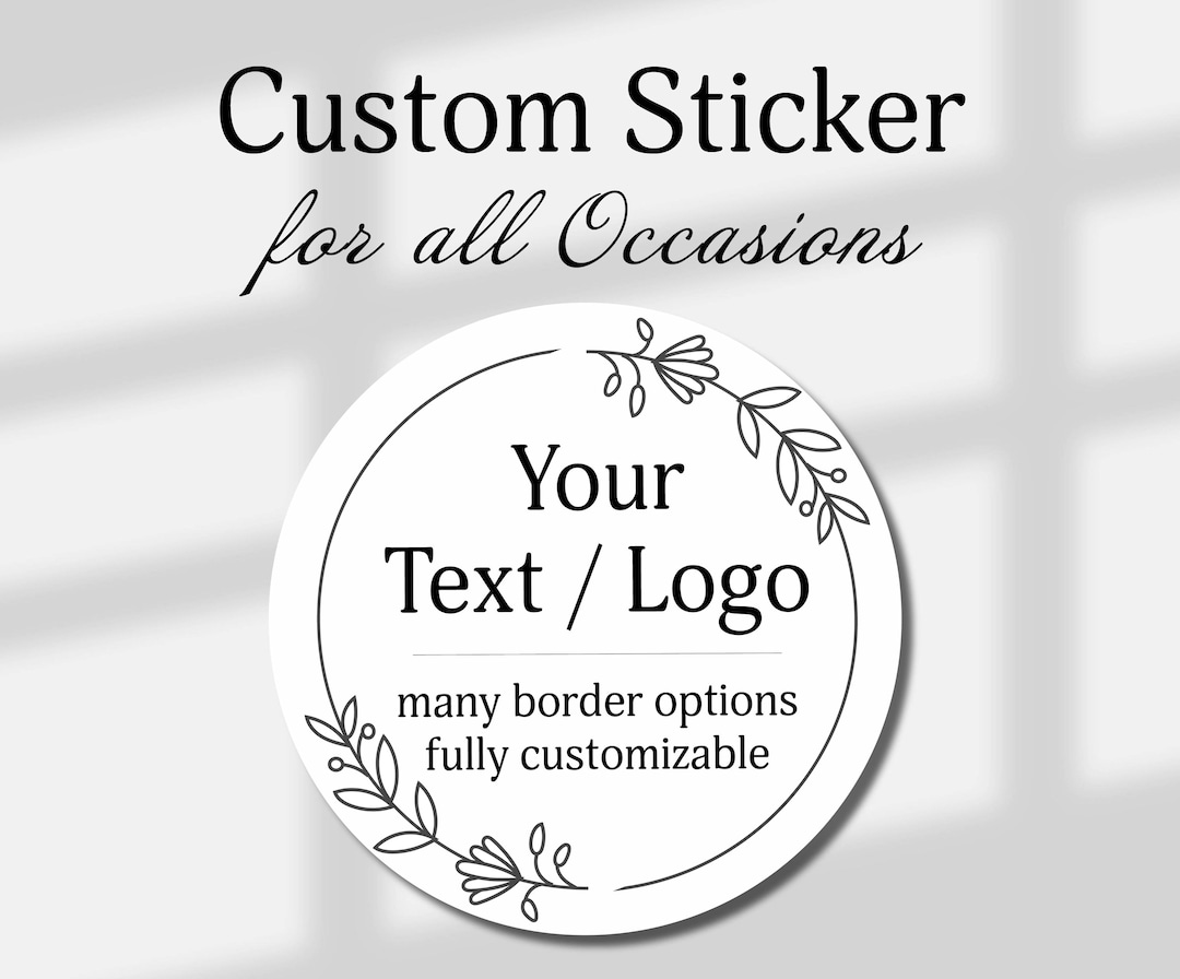 Custom Stickers Labels for Events, Personalized Parties Labels, Logo ...
