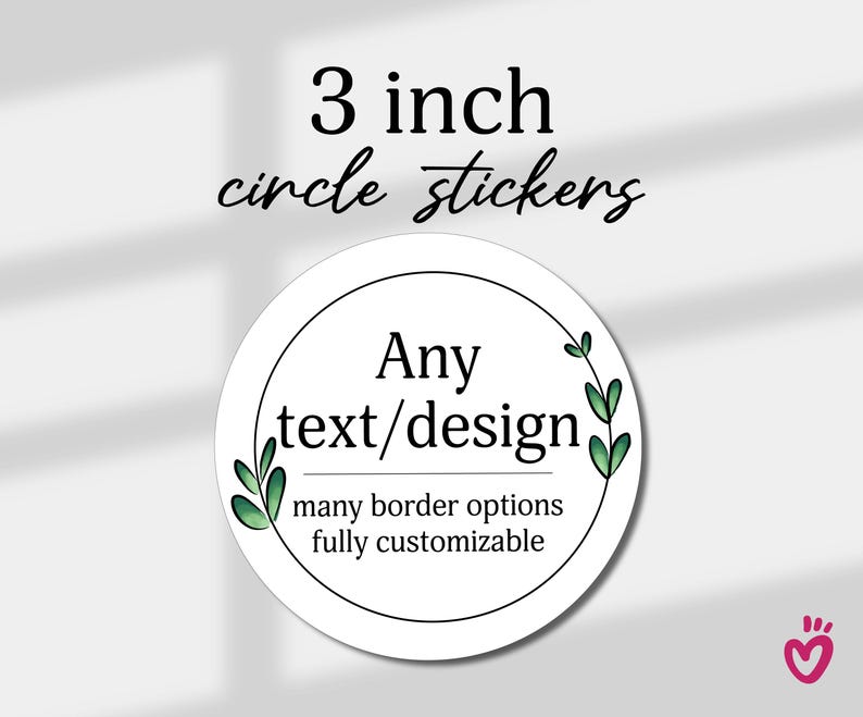 3 Inch Stickers Labels for Events, Personalized Parties Labels, Logo ...