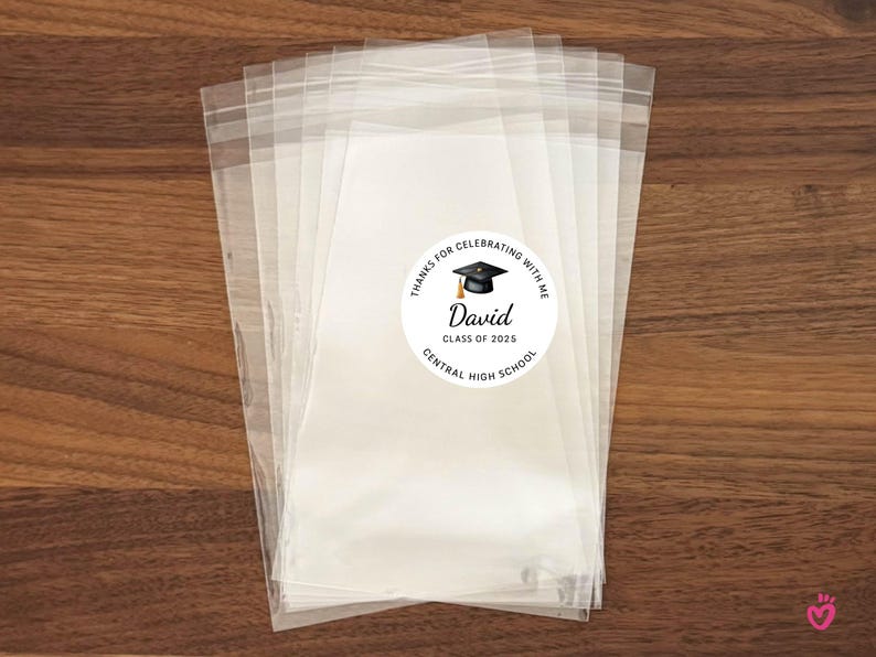 Personalized Graduation Party Favor Bags & Stickers - Class of 2026 - Etsy