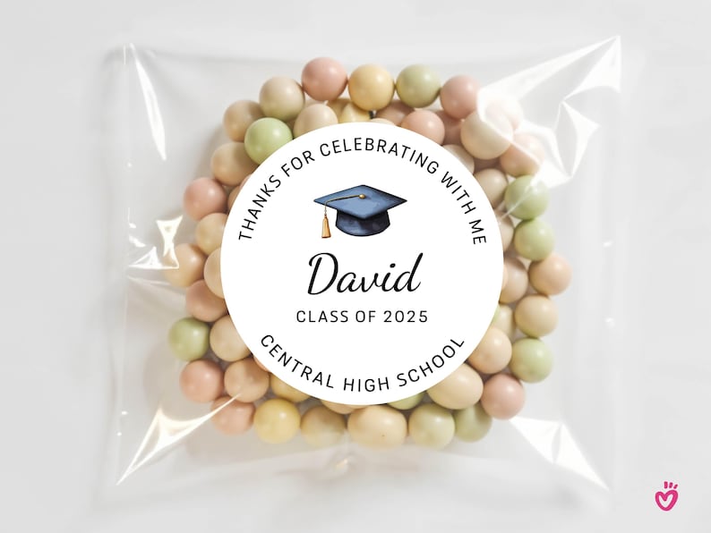 Personalized Graduation Party Favor Bags & Stickers - Class of 2026 - Etsy