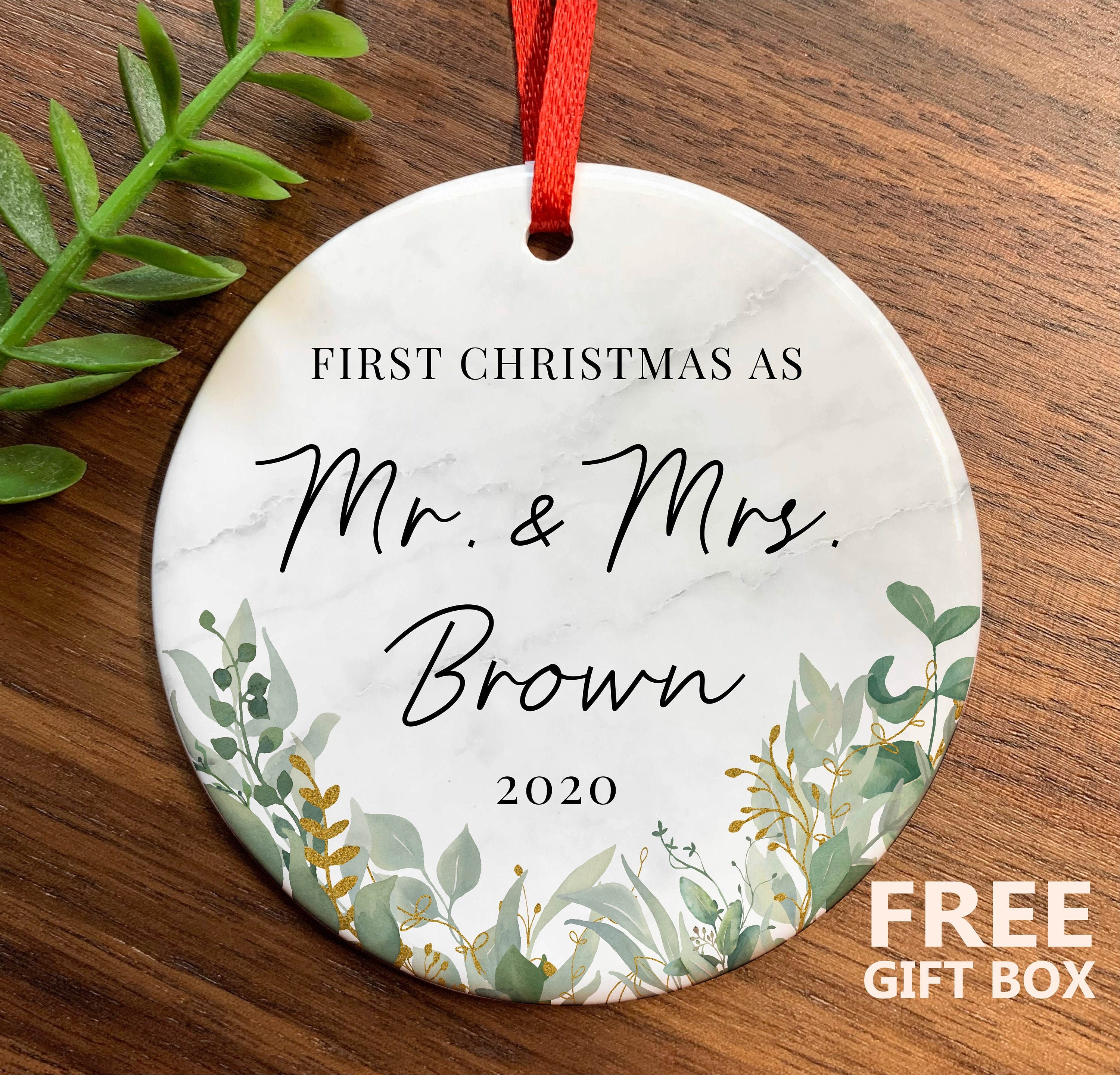 Mr And Mrs Christmas Ornament 
