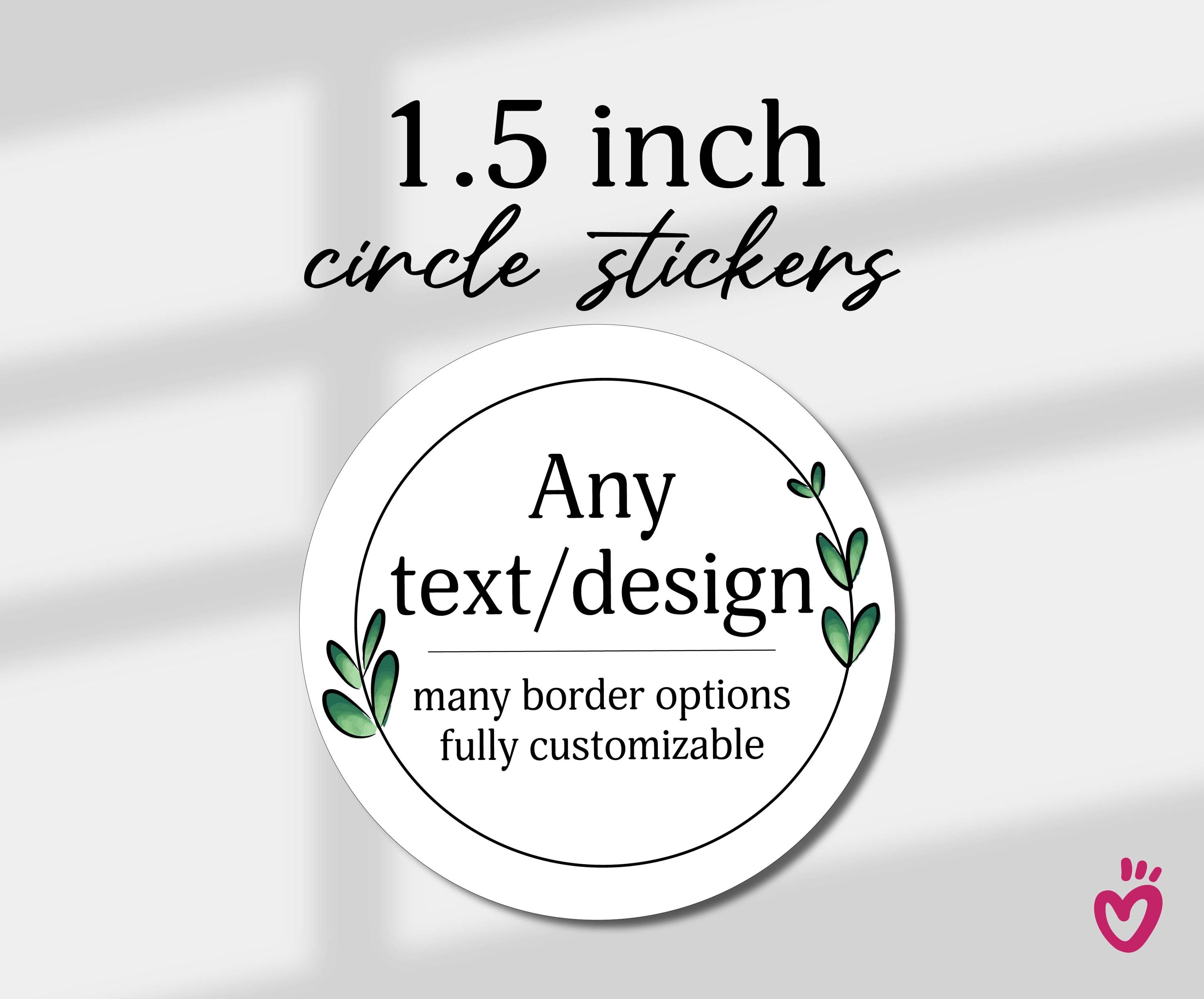 1.5 Inch Stickers Labels for Events, Personalized Parties Labels, Logo ...
