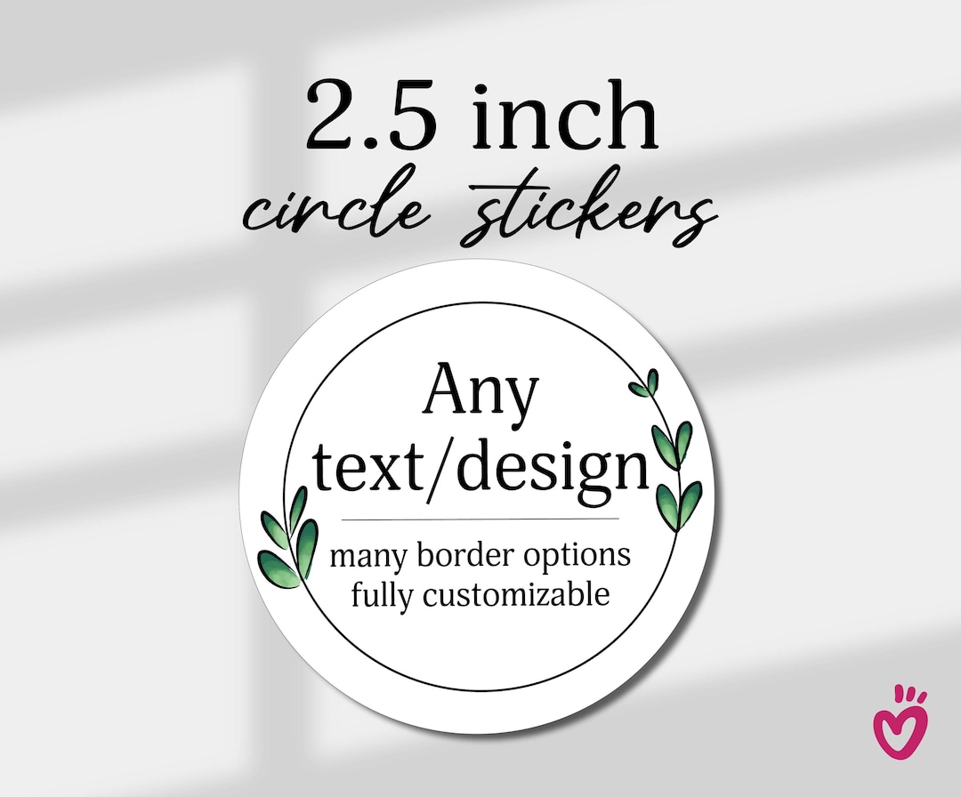 2.5 Inch Stickers Labels for Events, Personalized Parties Labels, Logo ...