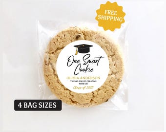 Personalized Graduation Party Favor Bags & Stickers - Class of 2025