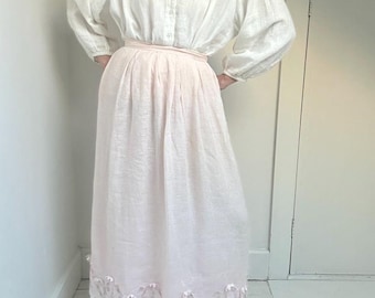 vintage linen petal skirt