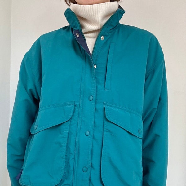 Early 90s LL Bean fleece lined warm up jacket