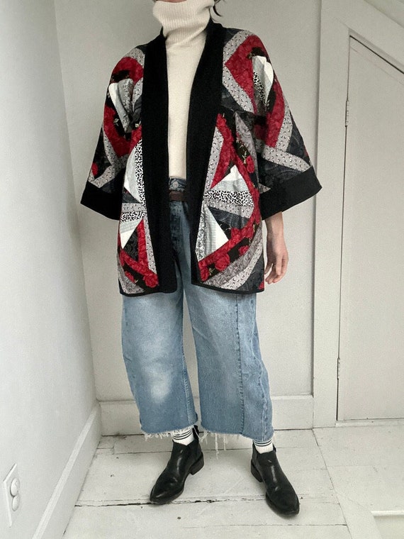 Vintage handmade cotton quilt coat