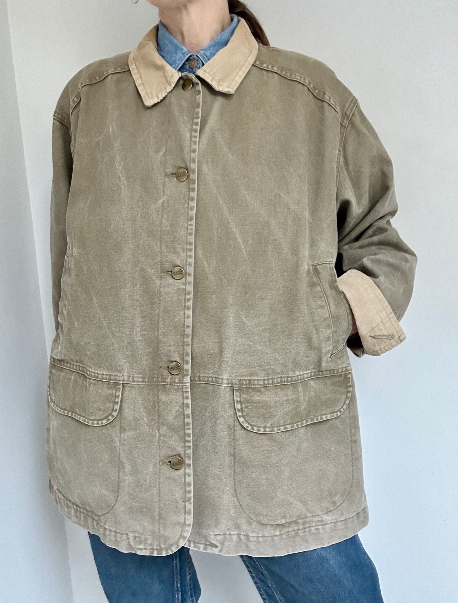 80s LL Bean field jacket in Sage