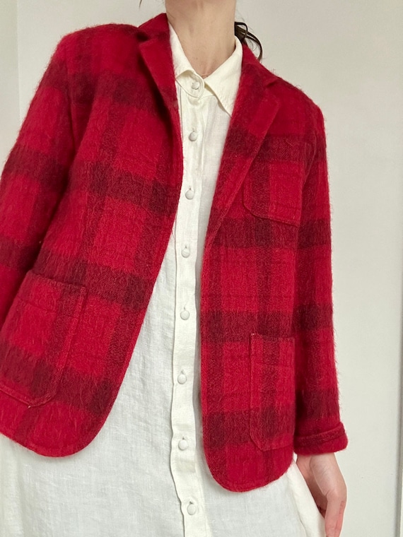 80s Liz Claiborne mohair chore blazer