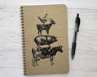 Animales de granja Cuaderno de espiral