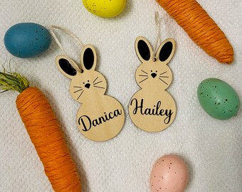 Personalized Easter Basket Bunny tags