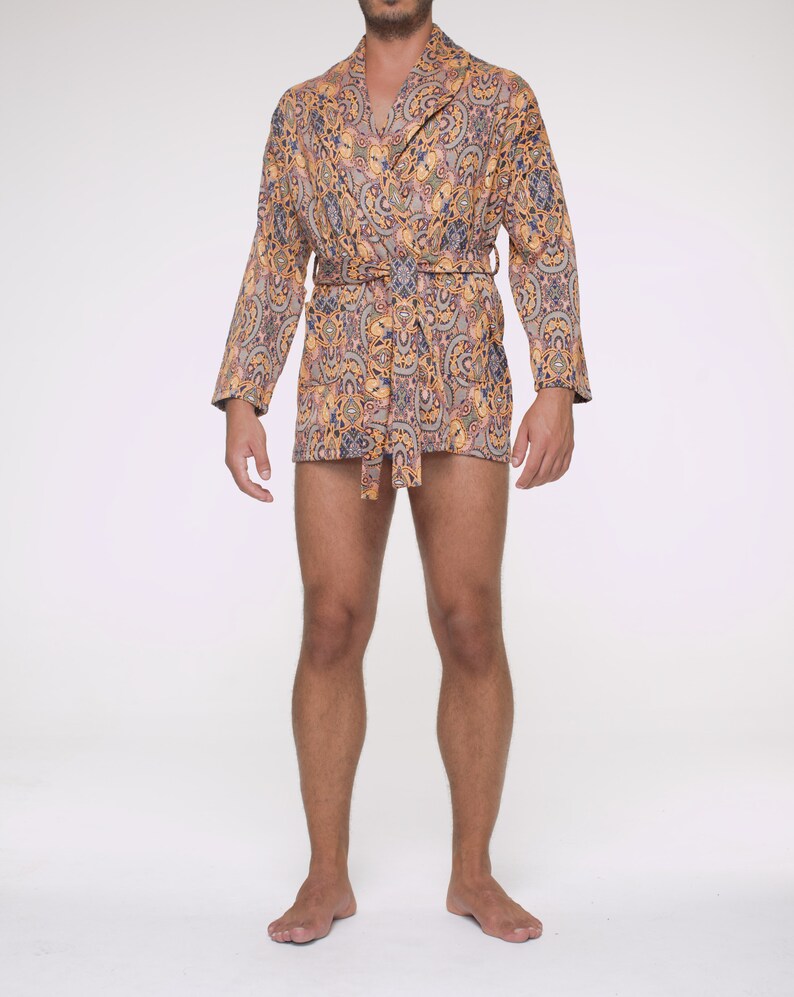 Men's short dressing gown Etsy